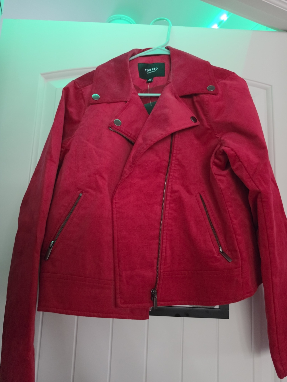 torrid Red Suede-Look Moto Jacket